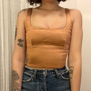 Aritzia Wilfred Shine Bustier in Heirloom Pink